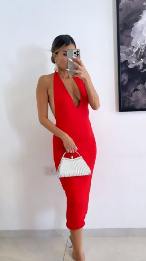 שמלת קרול אדום