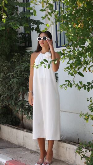 שמלת אספרה - לבן