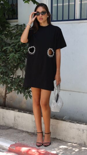 שמלת לב - שחור